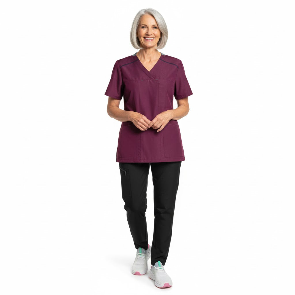 Nybo Bordeaux Unisex Sporty Busseronne, Justerbare Ærmer, Fleksibel