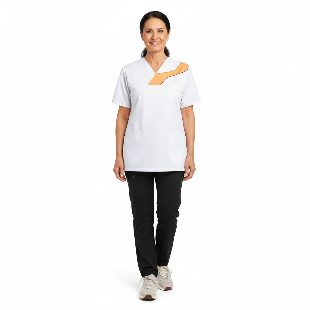 Nybo Hvid/Gul Unisex Sunshine Busseronne, Slidser og Flex Fix-Knapper