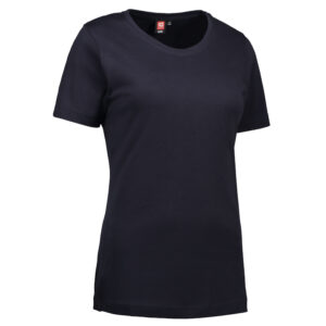 Navy t-shirt med rund hals til damer