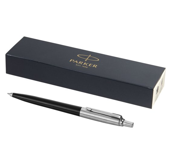 Parker kuglepen i sort med gravering