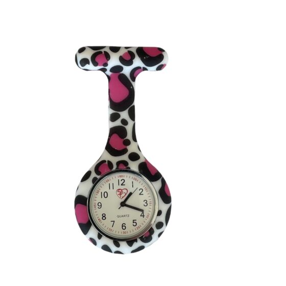 Silikone sygeplejeur i pink leopardmønster