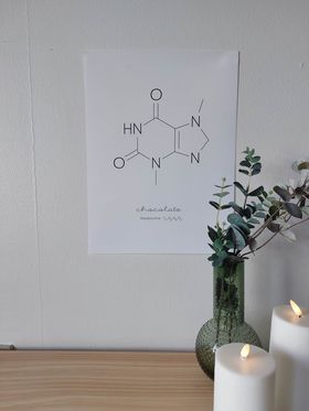 Sjov chokolade molekyle plakat