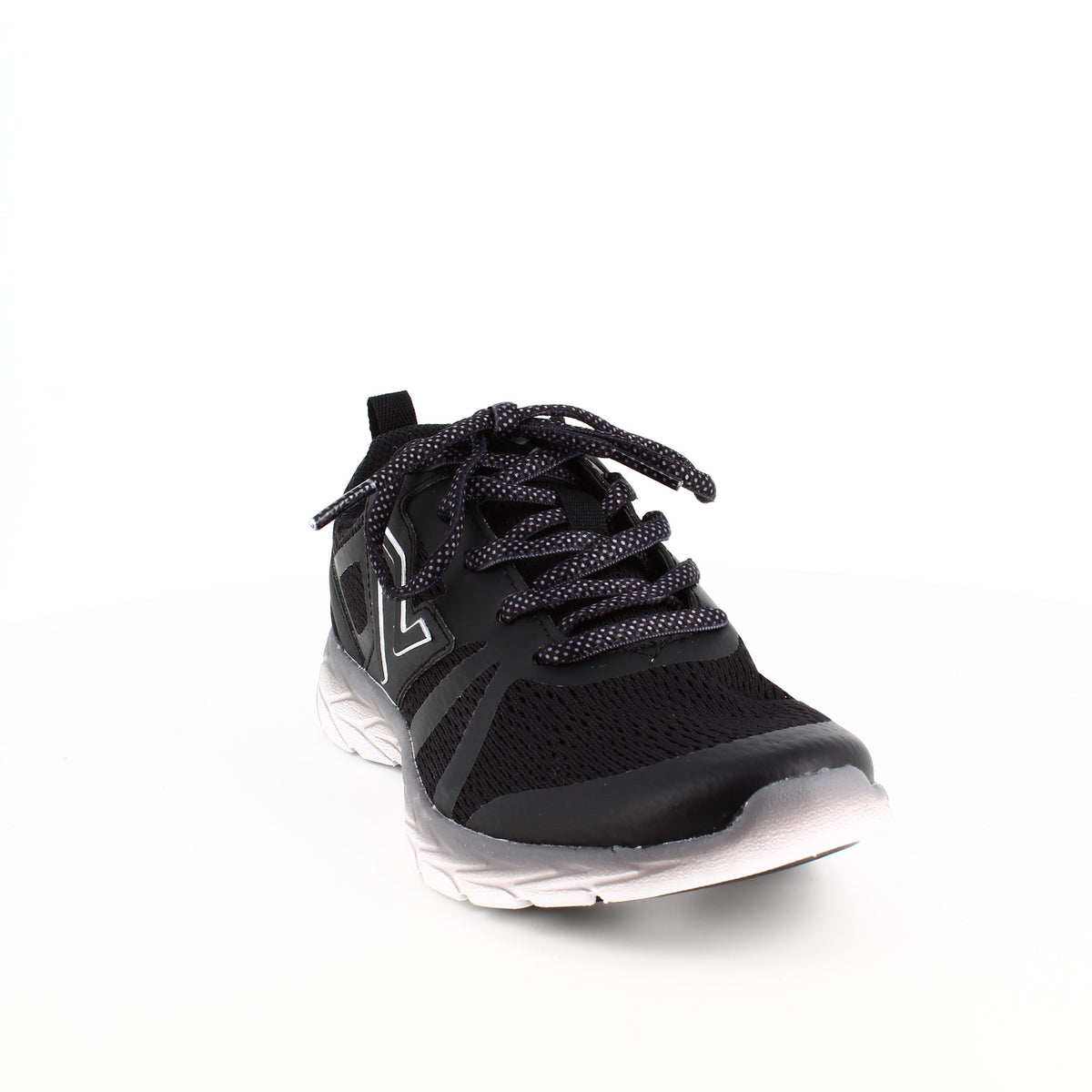 Sort sneakers fra Vionic med dobbelt svangstøtte