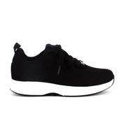 Strikket Gaitline sneaker i sort med hvid bund