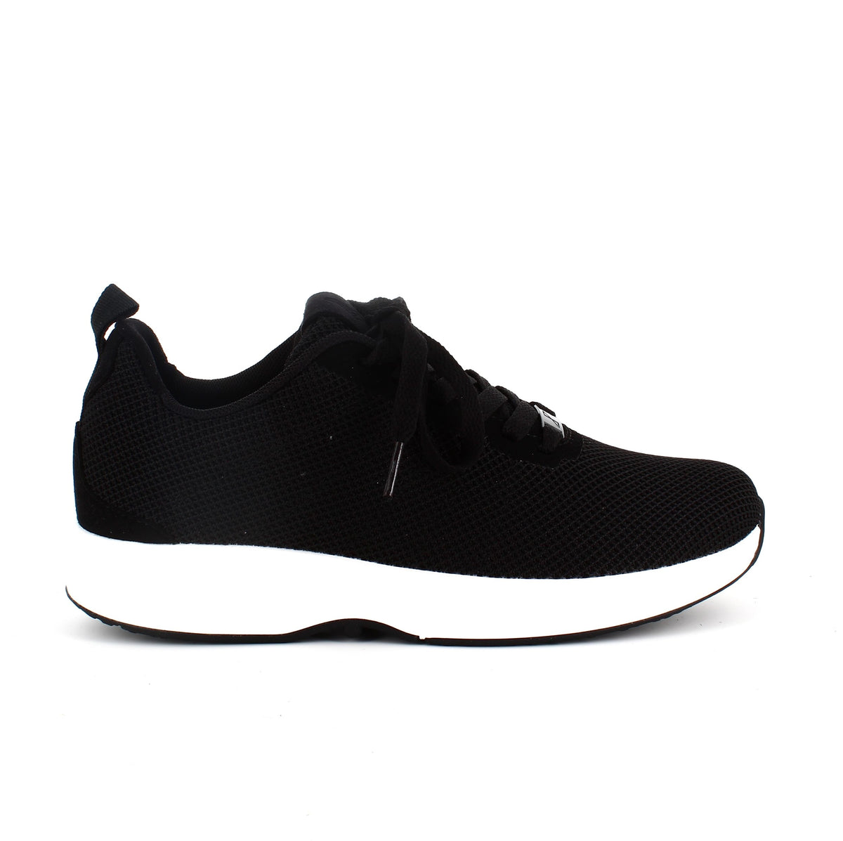 Strikket Gaitline sneaker i sort med hvid bund