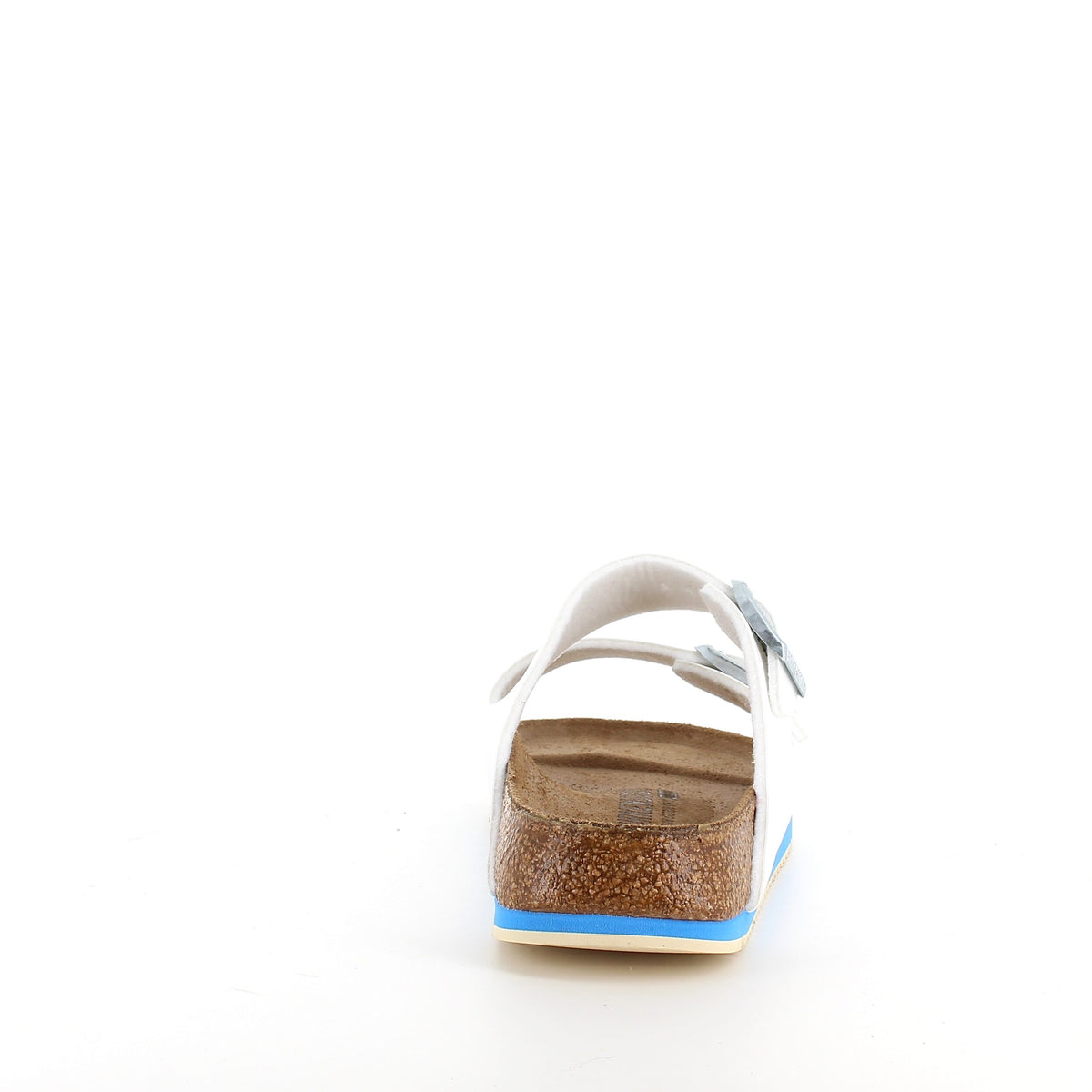 Hvid Arizona sandal fra Birkenstock med godkendte skridhæmmende såler
