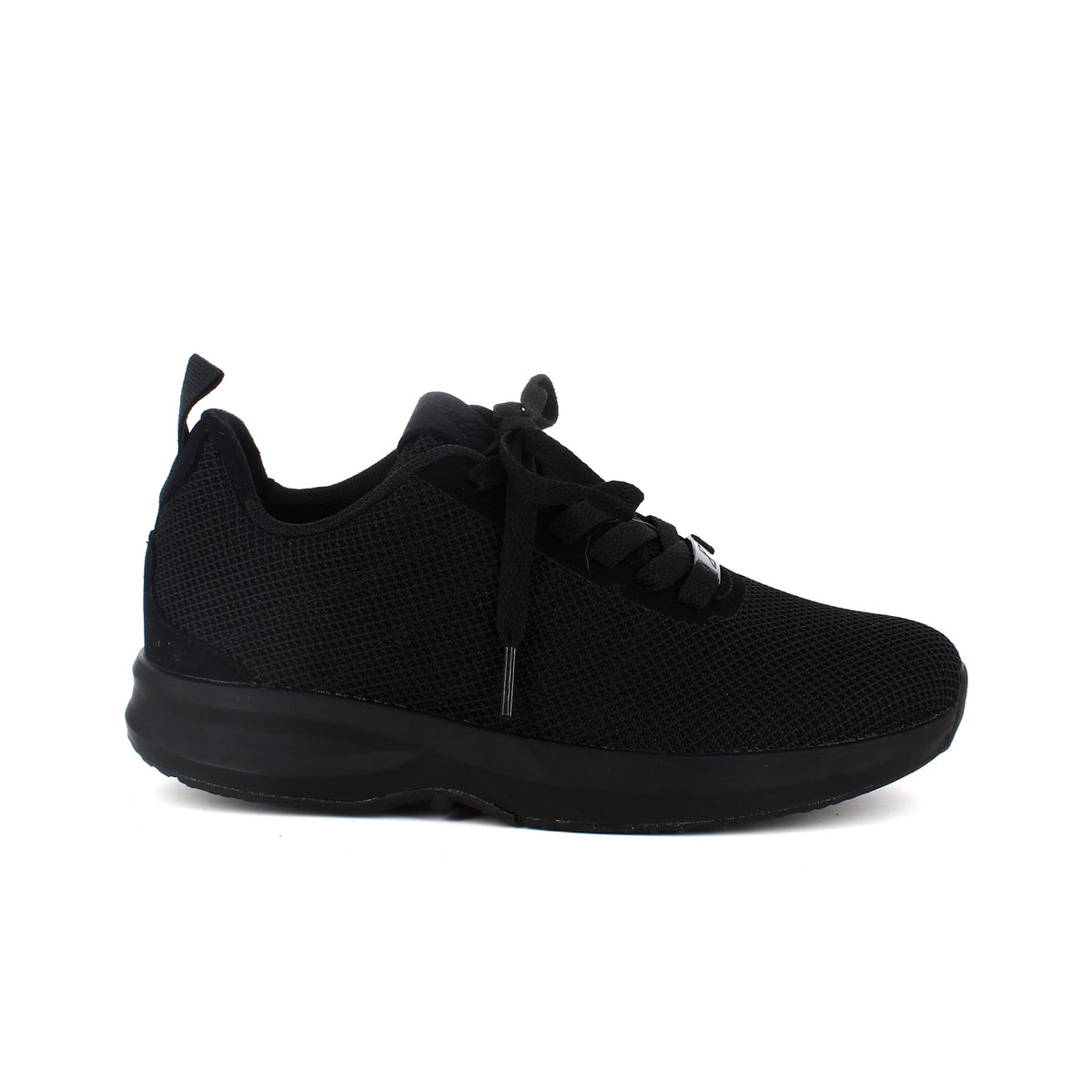 Strikket Gaitline sneaker i sort med sort bund