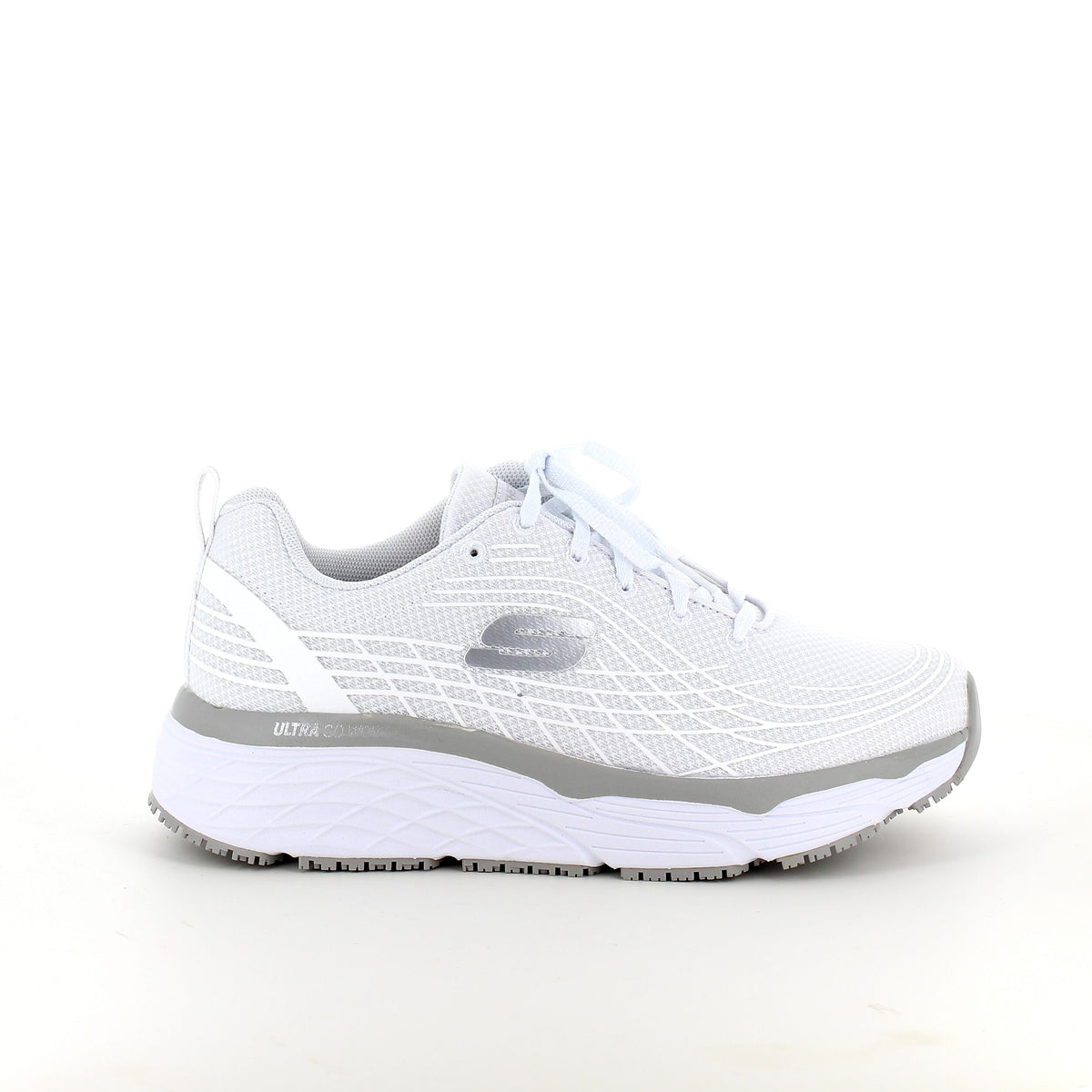Hvid Skechers Work sko med Max Cushioning såler