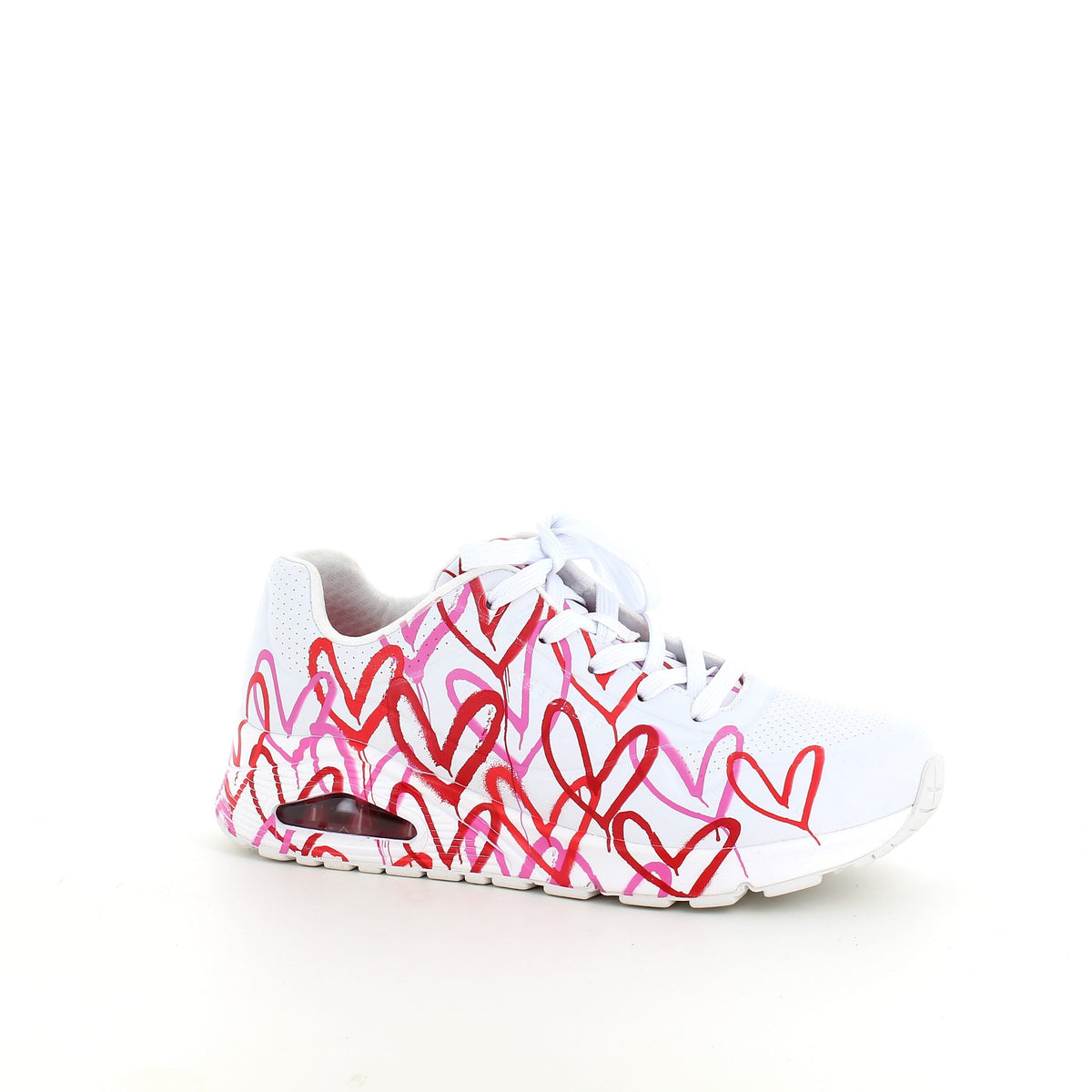 Hvid sko fra Skechers med flotte detaljer