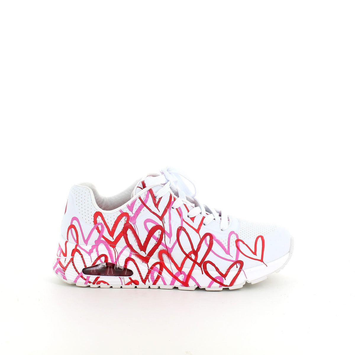 Hvid sko fra Skechers med flotte detaljer
