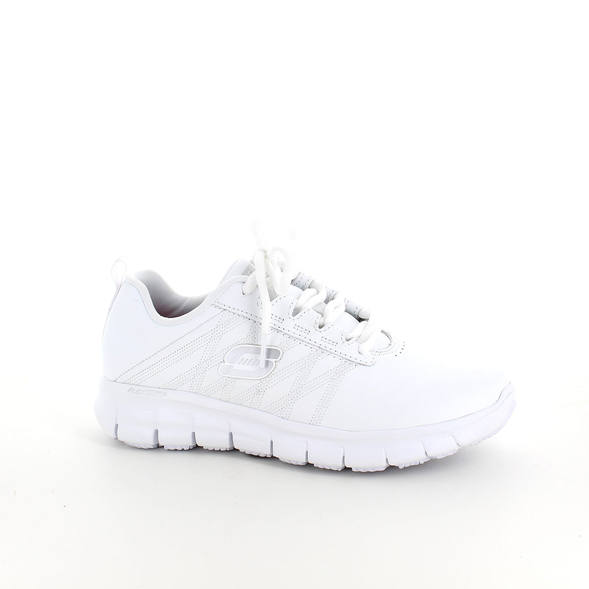 Hvid Skechers work med memory foam