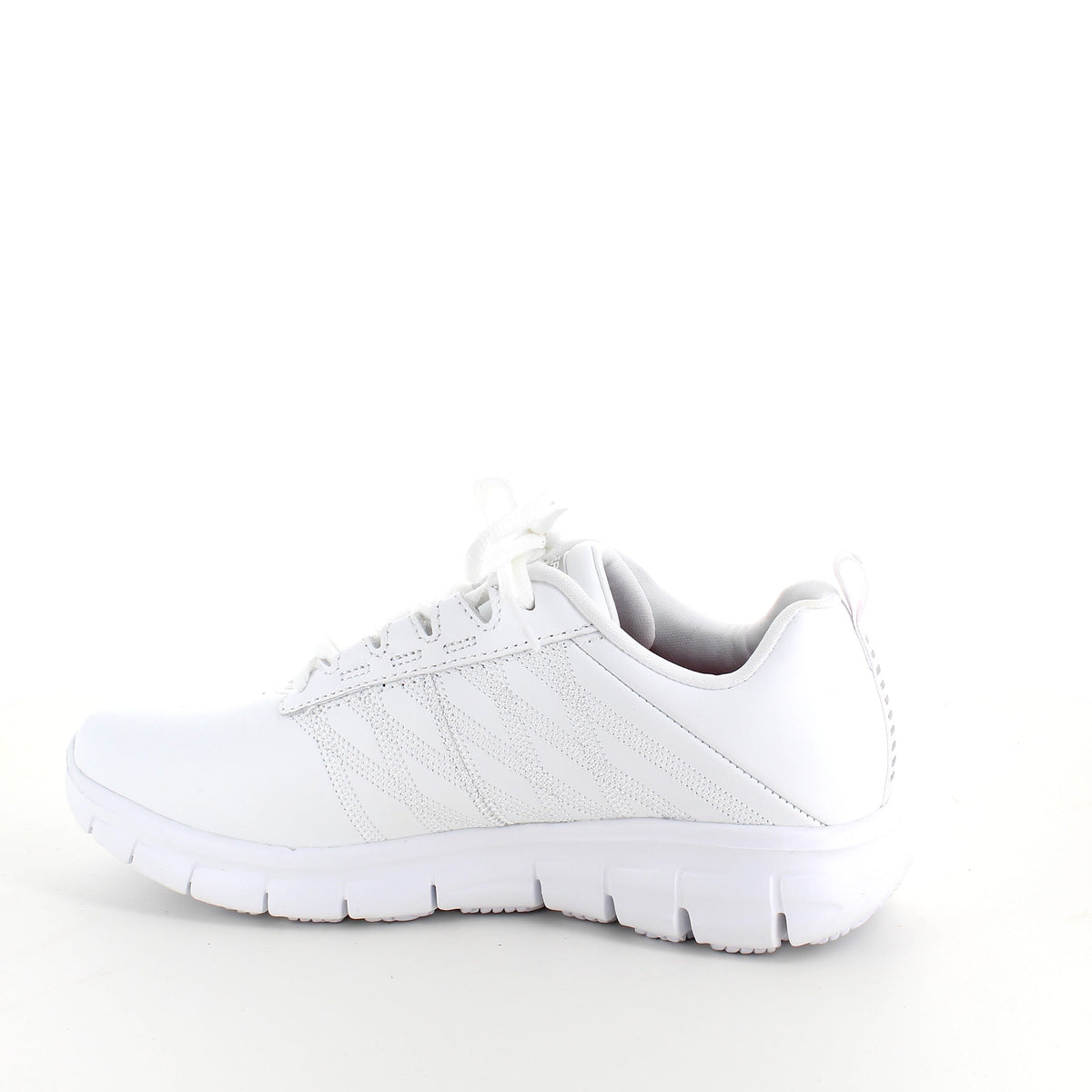Hvid Skechers work med memory foam