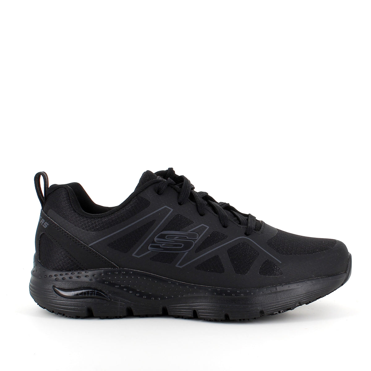 Sort Skechers Work sko med svangstøtte