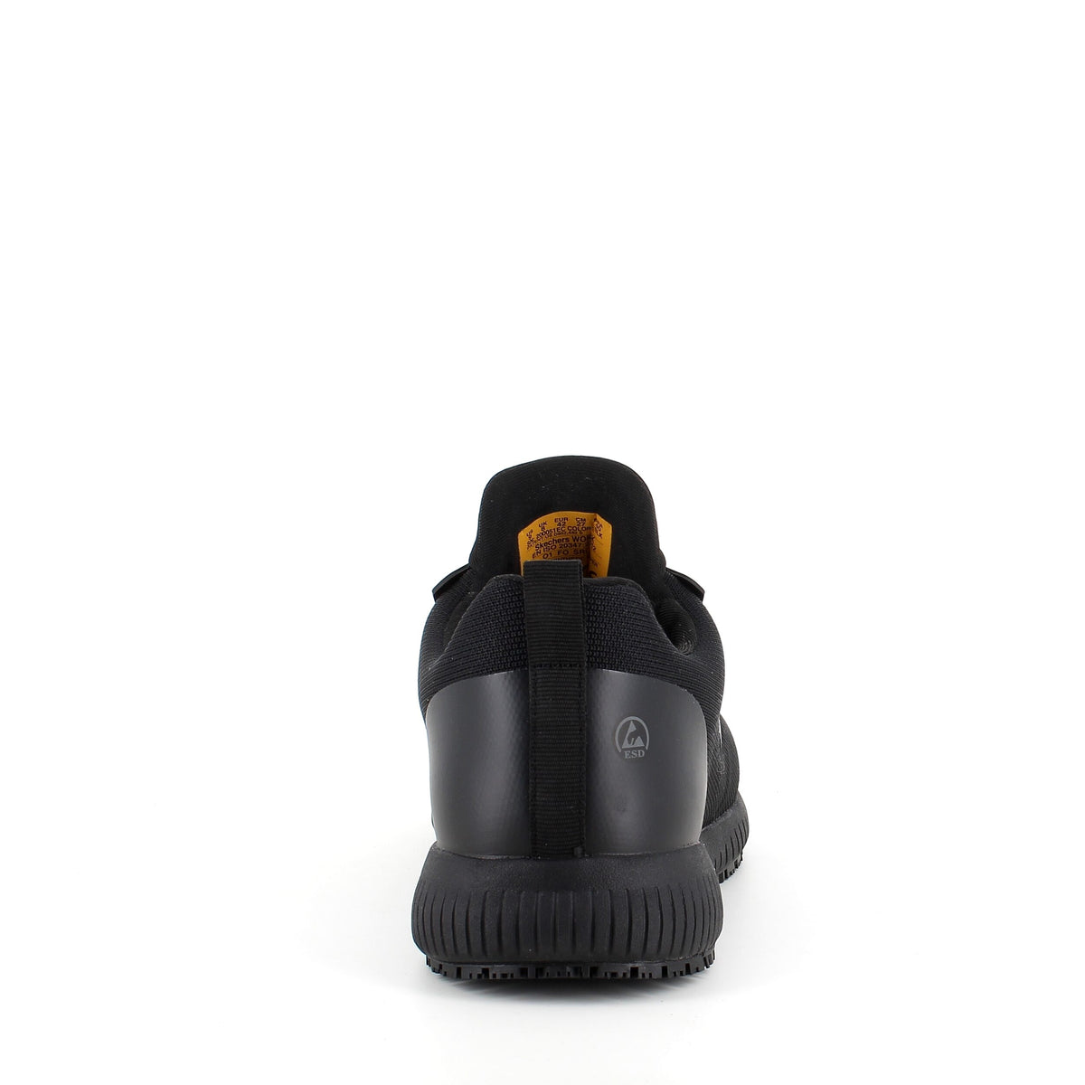Sort Skechers work sko med ESD