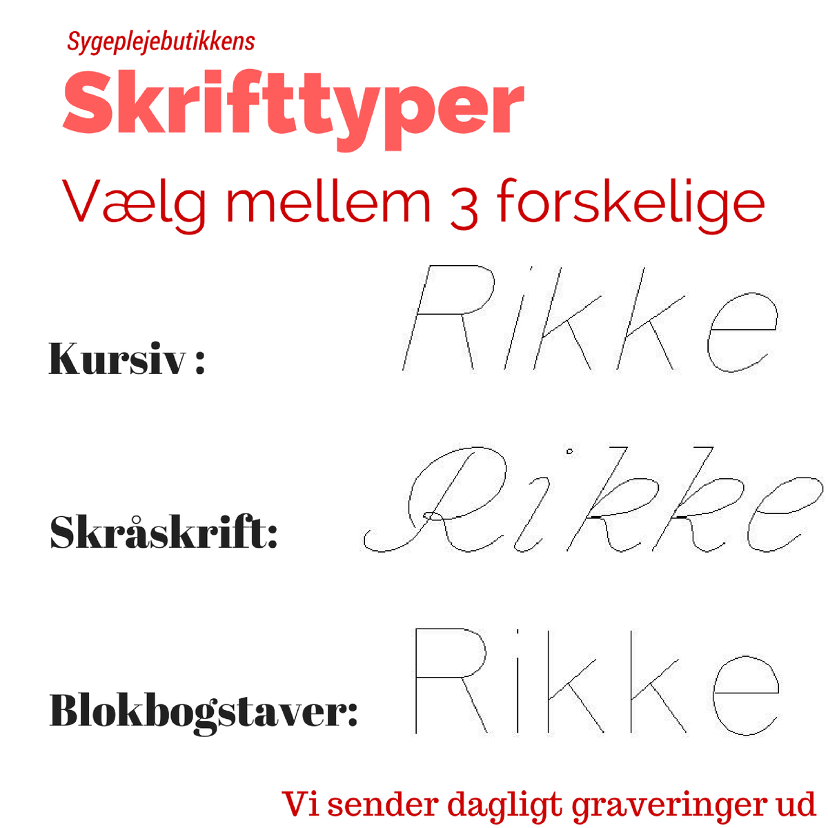 Hjerte navneskilt med magnet på bagsiden
