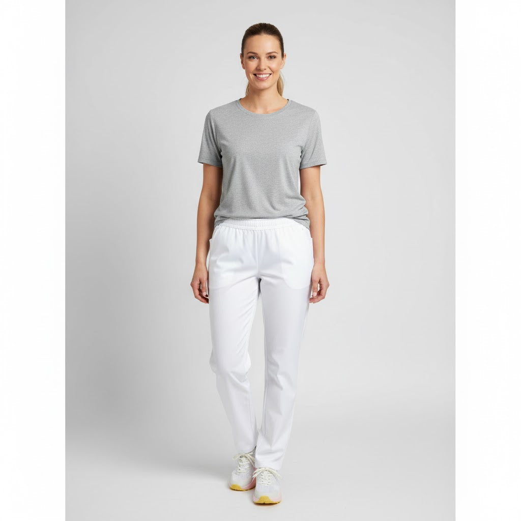 Nybo Hvide Unisex Club-Classic Bukser, Pull-on, Elastik, Komfort