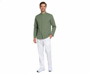 Nybo Grøn Unisex New Nordic Kokkejakke, Langærmet, Komfort, Fleksibilitet