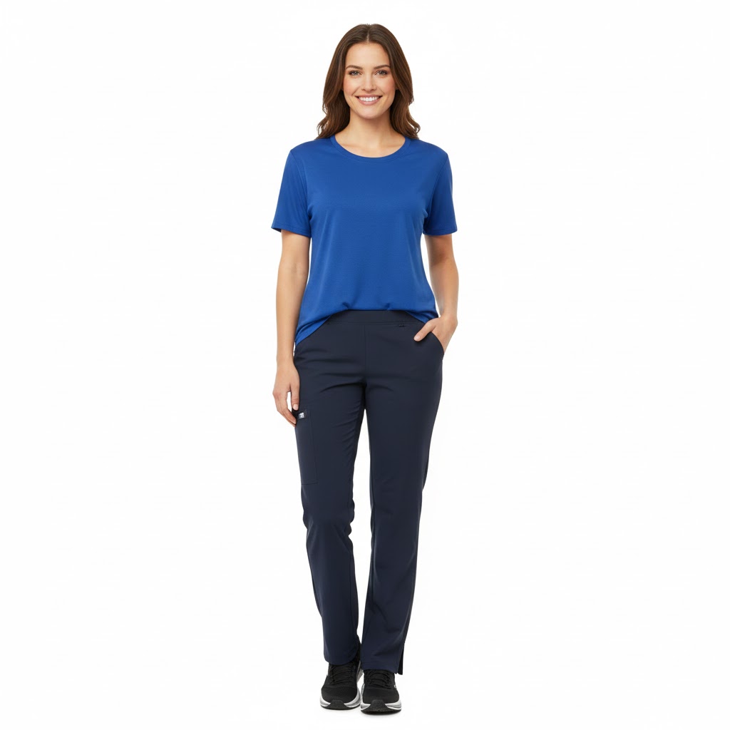 Nybo Sporty T800 unisex bukser i navy med multistretch og justerbar benlængde