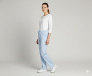 Nybo Lyseblå Unisex Heart Pull-on Bukser, Åndbar, Elastik