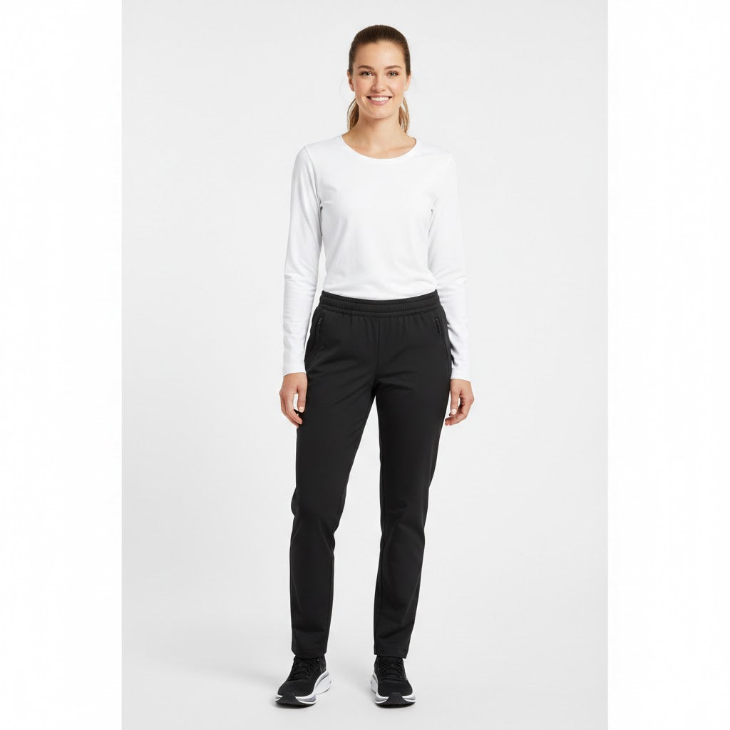 Hvid langærmet dame t-shirt