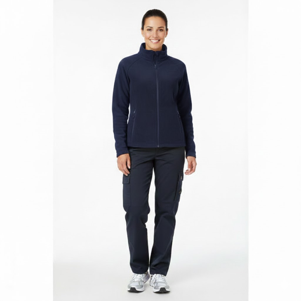 Nybo Navy Dame Shirts & Outdoort Micro Fleece Cardigan, Antipilling, Elastik