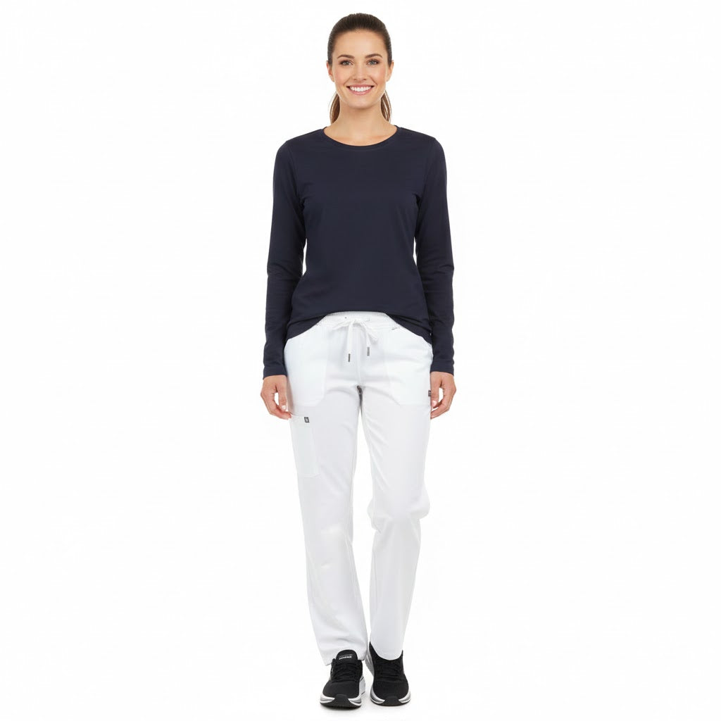 Navy langærmet dame t-shirt fra ID Tøj