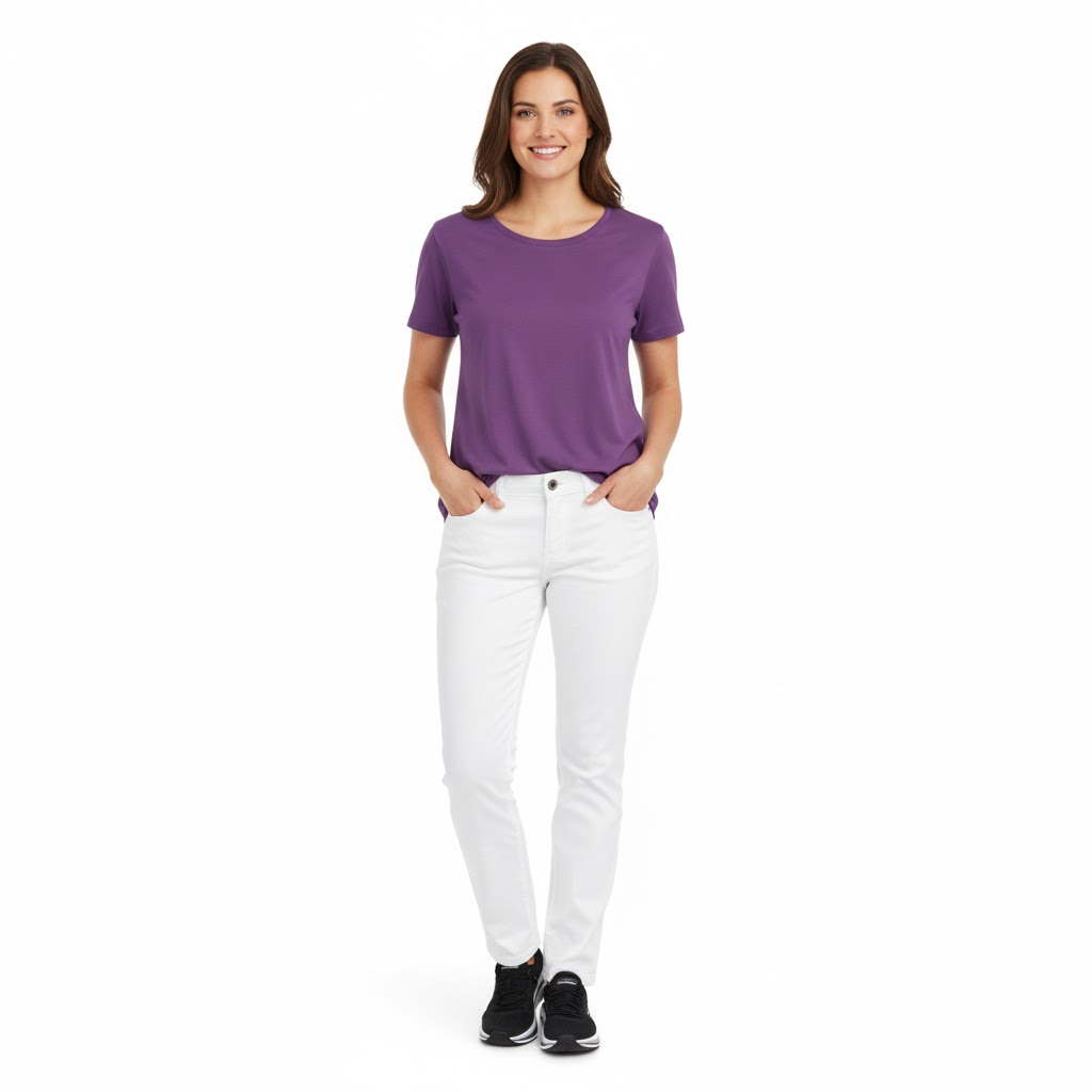 Nybo Hvide Damejeans Harmony, Stretch, Moderne Pasform, Justerbar Elastik