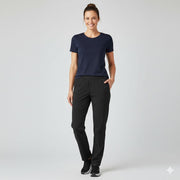 Navy dame t-shirt med rund hals fra ID Tøj