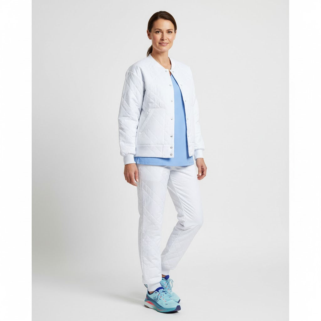 Nybo Hvid Unisex Clima Sport Termobukser, Elastik i Taljen