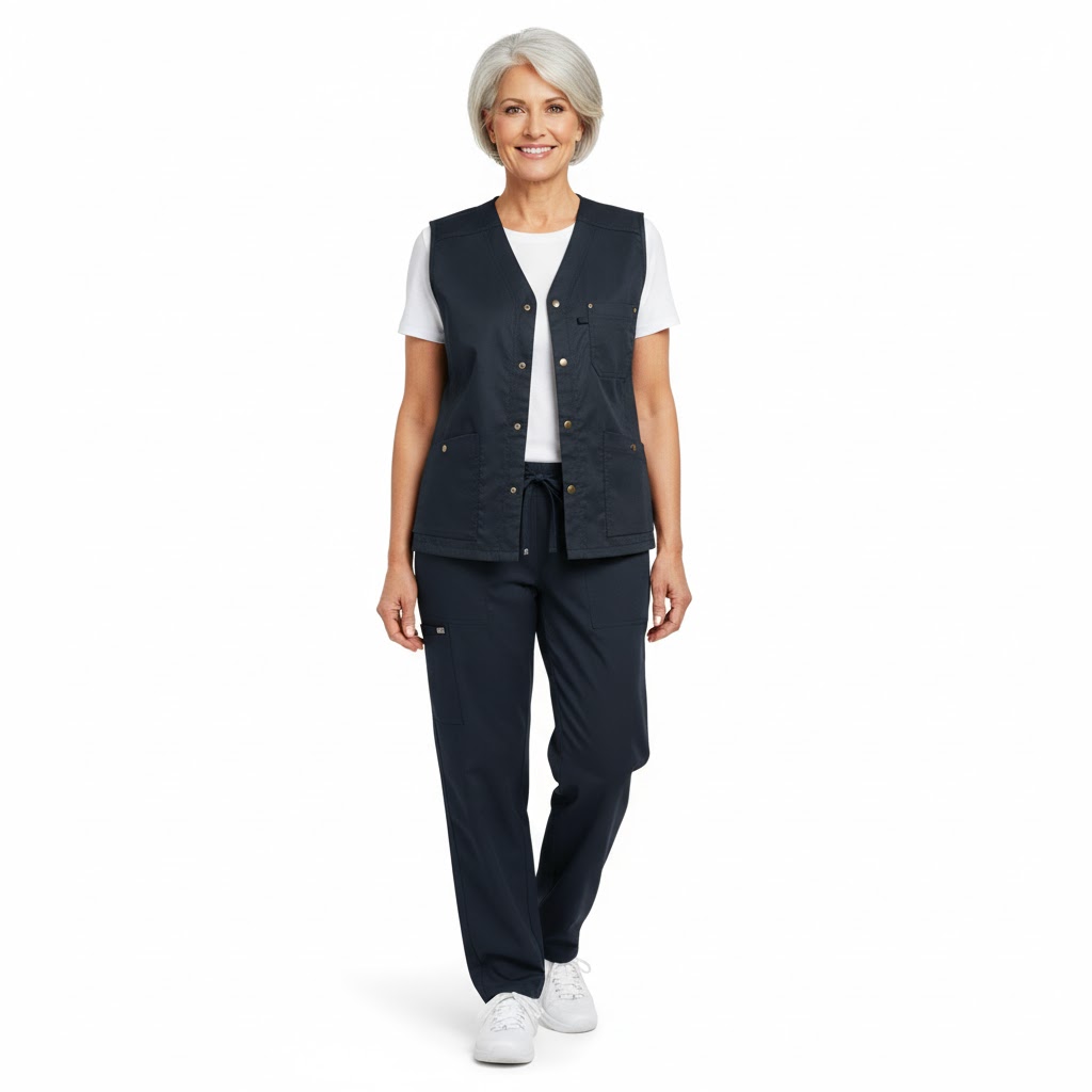 Nybo Navy Unisex Super Cool Vest, Kort, Justerbar, Slidstærk